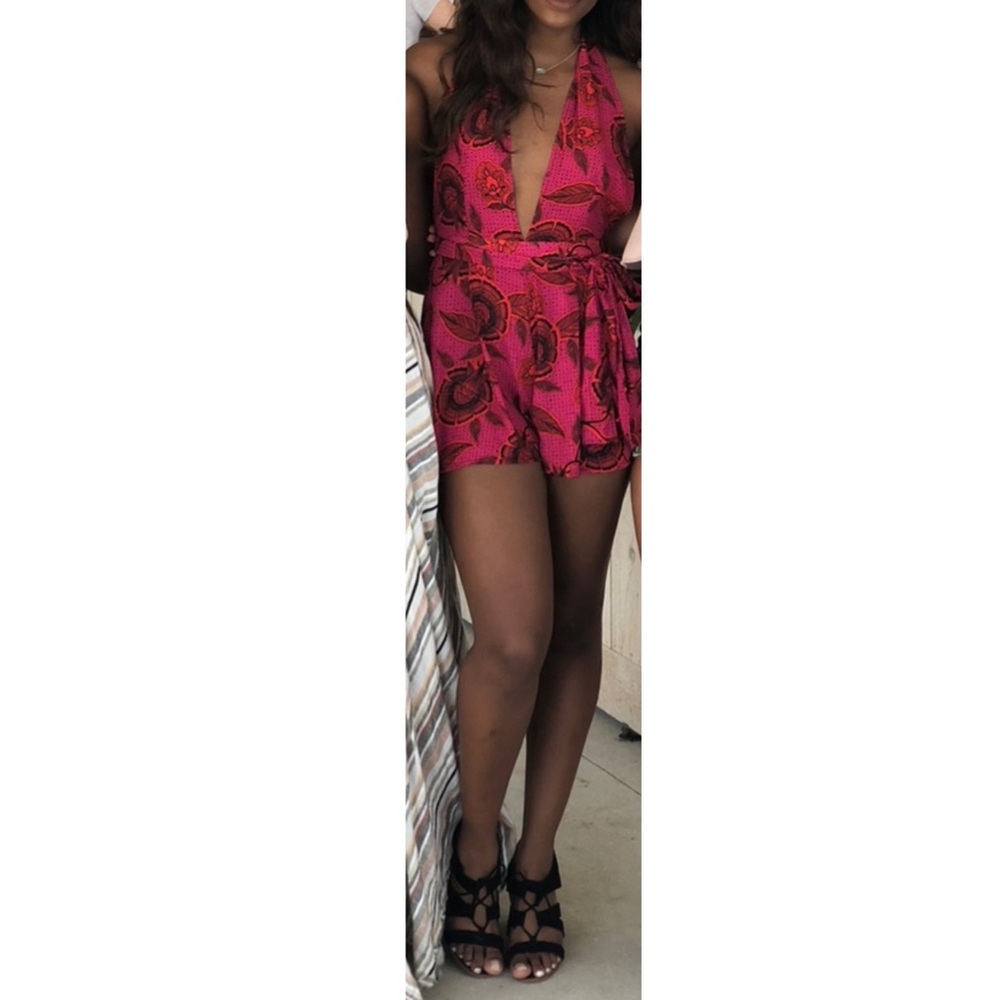 Printed Halter Romper